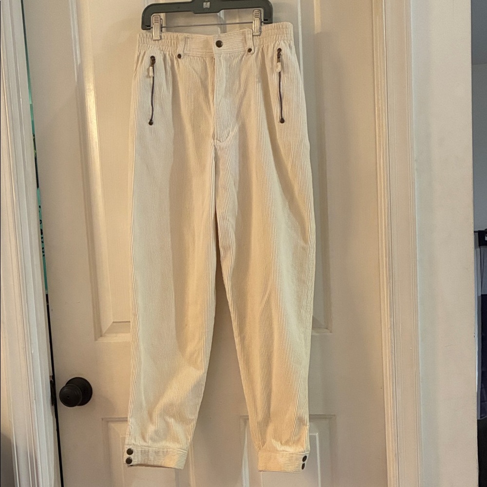 WoMen's Vintage DiJon Apparel Inc. Cream Corduroy Pants